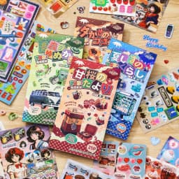 Showa Theme Die-Cut Stickers Book 25/50 Sheets for DIY Decorative Scrapbook Phone Case Collage Aesthetic Stationery Stickers