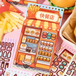 TIANZI 3D Scene Cartoon Landscape Stickers Book Collection Stacking Sticker Stereoscopic Hut DIY Cute Scenic Sticker Set Gift