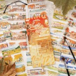 20sheets Four Seasons Scenery Series Ins PET+Washi Dual Material Stickers Book Creative Collage DIY Scrapbook Aesthetic Stickers