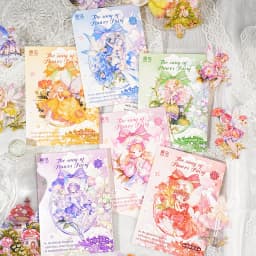 Etori Life Flower Fairy Song Series Cartoon Cute Girl Character Pet Stickers for Decorating Laptops, Phone Cases, Suitcases, Photo Albums, Scrapbooks, Gift Boxes, Student Stationery, Children's Stickers, Waterproof Stickers, Small Gifts