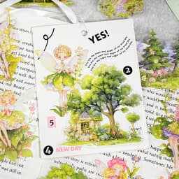 Etori Life Flower Fairy Song Series Cartoon Cute Girl Character Pet Stickers for Decorating Laptops, Phone Cases, Suitcases, Photo Albums, Scrapbooks, Gift Boxes, Student Stationery, Children's Stickers, Waterproof Stickers, Small Gifts