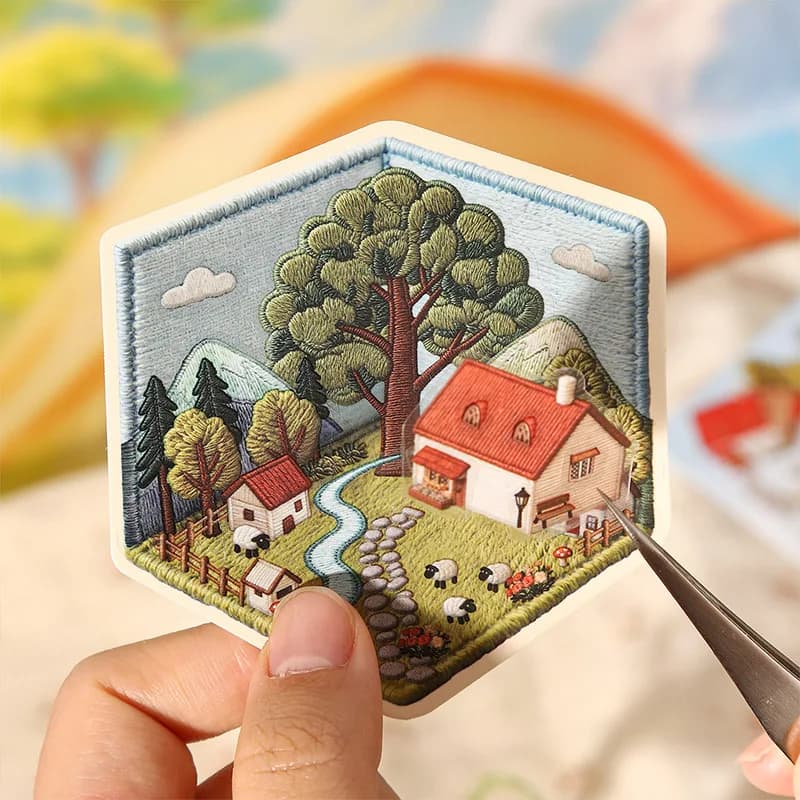 1pack/2pack Exquisite Spring Series Scene Sticker Pack Spring Theme Journal Collage Materials 4 Styles