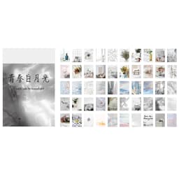 50 pcs Scrapbooking Stationery Stickers aesthetic INS Natural landscape Planner Diary Album collage material Sticker book