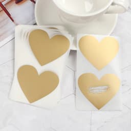 50Pcs/Set Cute Love Pentagram Shape Scratch Card Sticker DIY Postcard Wedding Gift Self-adhesive Coating Sticker Color Multi-use