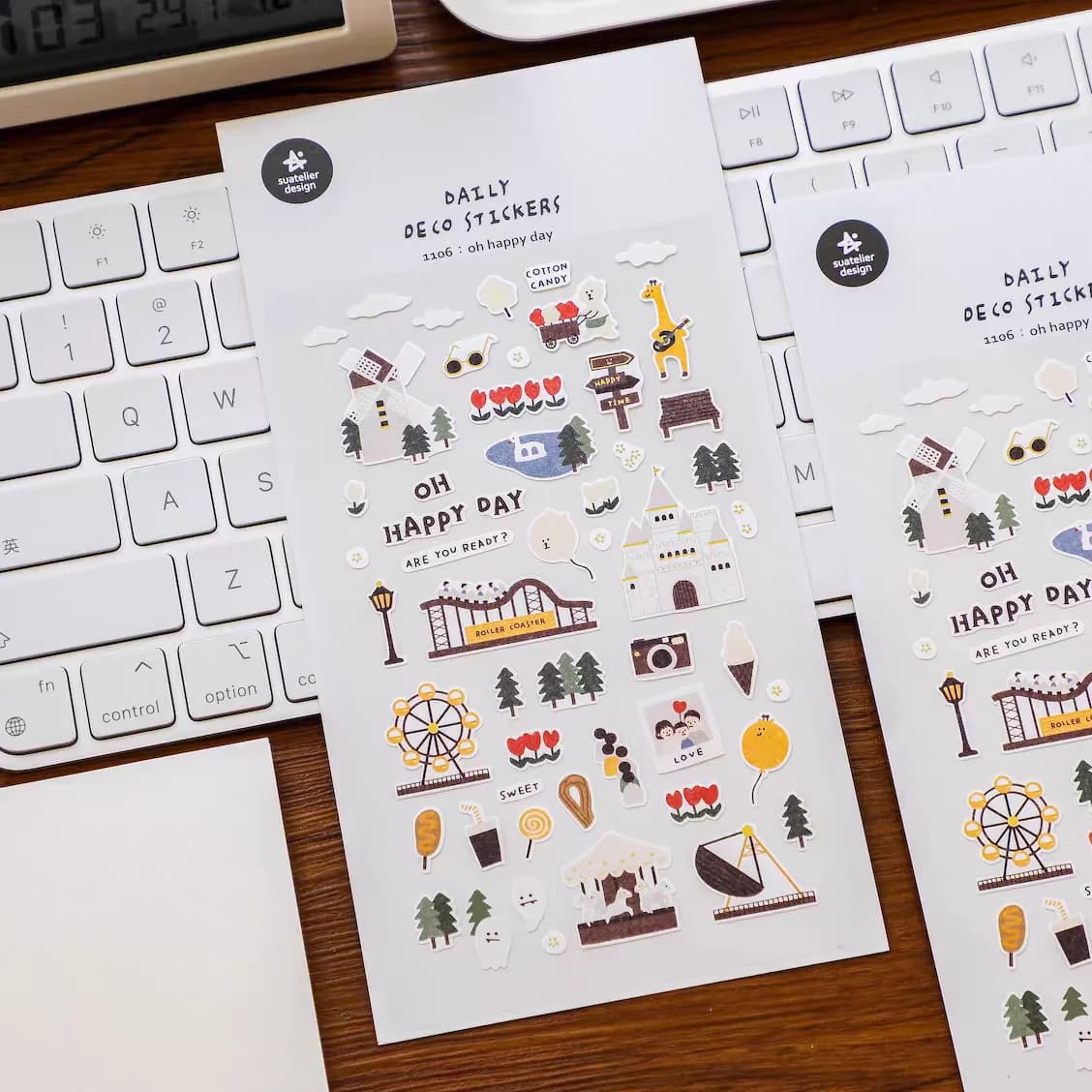 Korean Import Suatelier Playground Happy Day Animals Stickers Scrapbooking DIY Journal Stickers Cute Stationery Stickers School