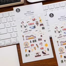 Korean Import Suatelier Playground Happy Day Animals Stickers Scrapbooking DIY Journal Stickers Cute Stationery Stickers School