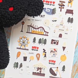 Korean Import Suatelier Playground Happy Day Animals Stickers Scrapbooking DIY Journal Stickers Cute Stationery Stickers School