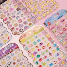 Korean Import NEKONI Lovely Rice Ball Pets Laser Glass Stickers Scrapbooking Diy Journal Sticker Stationery Decor School Gift
