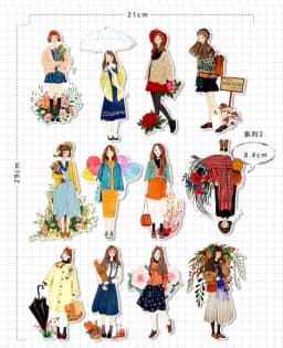 Creative Kawaii Self-made Love Girl Stickers Beautiful Stickers /decorative Sticker /DIY Craft Photo Albums