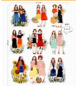 Creative Kawaii Self-made Love Girl Stickers Beautiful Stickers /decorative Sticker /DIY Craft Photo Albums