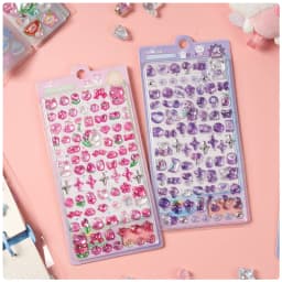 1 pc/4 pcs Mini Sweet Star Cartoon Drop 3D Relief Stickers Journaling DIY Diary Cute Stationery Sticker Decor School Supplies