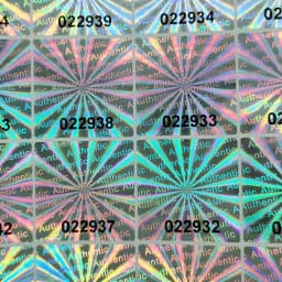 Hologram Warranty Sticker, Sealed Tamper-Proof Holographic Label, Black Serial Number, Customized Logo, 500pcs 30mmx30mm