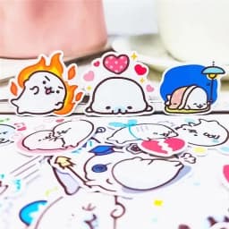 40pcs Cute Cartoon Dolphin Stickers Album Scrapbook Waterproof Decoration DIY Handmade Gift Scrapbooking
