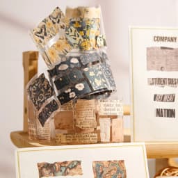 Journal GO 5x200cm Vintage Butterflies Flower Tape Stickers Handmade Fragment Scrapbooking Collage Junk Journal DIY Masking Tape