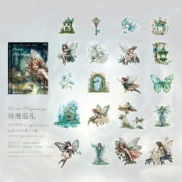 40pcs/1lot Kawaii Scrapbook Stickers Muse Illusion Junk Journal Gold Planner Stationery Decorative