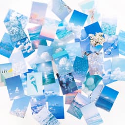 JIANWU 50 Pcs Aesthetic Landscape Mini Sticker Artistic Book Journal Decoration Coated Paper Stickers Kawaii Stationery Supplies