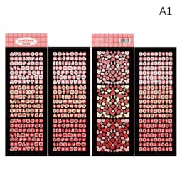 4Sheets/Pack Alphabet Sticker Bling Letter Gift Decorate Photocard Scrapbooking DIY Photo Album Stationery Supplies