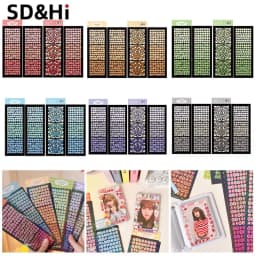 4Sheets/Pack Alphabet Sticker Bling Letter Gift Decorate Photocard Scrapbooking DIY Photo Album Stationery Supplies
