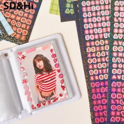 4Sheets/Pack Alphabet Sticker Bling Letter Gift Decorate Photocard Scrapbooking DIY Photo Album Stationery Supplies