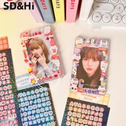 4Sheets/Pack Alphabet Sticker Bling Letter Gift Decorate Photocard Scrapbooking DIY Photo Album Stationery Supplies