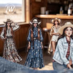 JIANWU Vintage Western Cowboy Character Landscape Material Collage Scrapbooking PET Sticker Creative DIY Journal Stationery