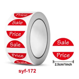 500pcs Red Sale Price Marker Stickers for Small Business Tag Paper Round Pricing Labels Retail Store Supplies Sale