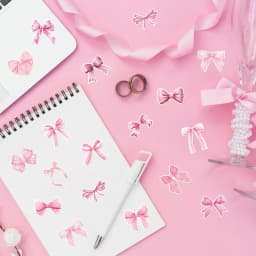 500stickers/roll 2.5cm Pink Bowknot Stickers Decoration Bows Sticker Notebook Scrapbooking Journaling gift sealing sticker