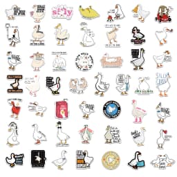 50PCS Funny Silly Goose Stickers Exquisite Handbooks Material Phone Cases Laptop Suitcases Water Cups Waterproof Stickers