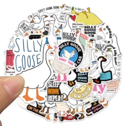 50PCS Funny Silly Goose Stickers Exquisite Handbooks Material Phone Cases Laptop Suitcases Water Cups Waterproof Stickers