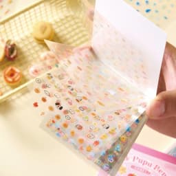 24sheets Kawaii Korean Aesthetic Stationery Stickers Mini Cartoon Stickers Books Cute Nail Stickers DIY Diary Scrapbook Material