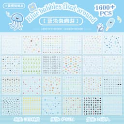 24sheets Kawaii Korean Aesthetic Stationery Stickers Mini Cartoon Stickers Books Cute Nail Stickers DIY Diary Scrapbook Material