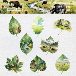 8pcs/1lot Kawaii Stationery Stickers Observing leaves Diary Planner Decorative Mobile Stickers Craft Sticker