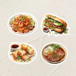 17pcs Cute Self-made Watercolor food sushi Southeast Asian cuisine Scrapbooking Stickers /Decorative /DIY Craft Photo Albums