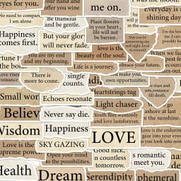 50PCS Tear Up English Stickers Art Exquisite Handbooks Material Phone Cases Laptop Suitcases Water Cups Waterproof Stickers
