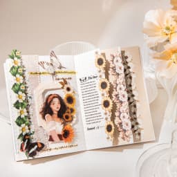 15pcs/1lot Kawaii Scrapbook Stickers Flowing Flower Corridor Junk Journal Gold Planner Stationery Sticker Planner Decorative