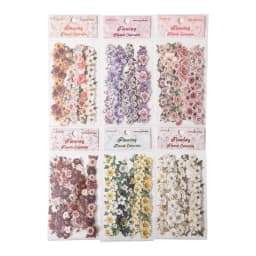 15pcs/1lot Kawaii Scrapbook Stickers Flowing Flower Corridor Junk Journal Gold Planner Stationery Sticker Planner Decorative