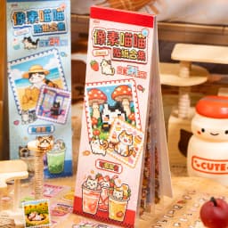 TIANZI 24/48Pcs Cute Die-Cut Stickers Book for DIY Scrapbook Phone Case Collage Decoration Journal Sticker Aesthetic Stationery
