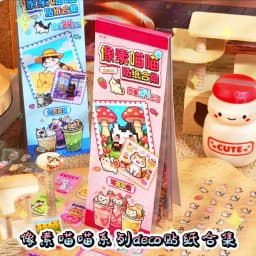 TIANZI 24/48Pcs Cute Die-Cut Stickers Book for DIY Scrapbook Phone Case Collage Decoration Journal Sticker Aesthetic Stationery