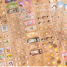 TIANZI 24/48Pcs Cute Die-Cut Stickers Book for DIY Scrapbook Phone Case Collage Decoration Journal Sticker Aesthetic Stationery