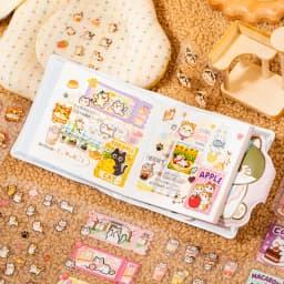 TIANZI 24/48Pcs Cute Die-Cut Stickers Book for DIY Scrapbook Phone Case Collage Decoration Journal Sticker Aesthetic Stationery