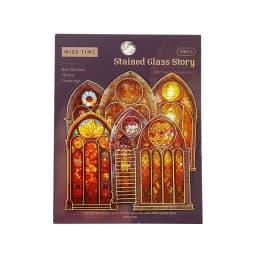 30pcs/1lot Kawaii Scrapbook Stickers The Tale of Color Windows Junk Journal Gold Planner Stationery Sticker Planner Decorative