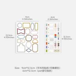 WAKAWAKA Minimalist Memo Pad Sticker Label Set Dialogue Bubble Writable Index Tabs Journal Scrapbook DIY Decoration Kit