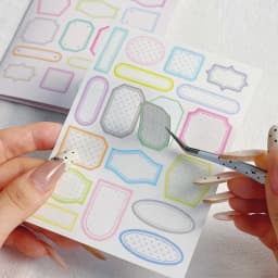 WAKAWAKA Minimalist Memo Pad Sticker Label Set Dialogue Bubble Writable Index Tabs Journal Scrapbook DIY Decoration Kit