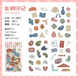 4pcs/lot Kawaii Stationery Stickers Cute Sticker Collection Scrapbooking Album Junk Journal Happy Planner Stickers