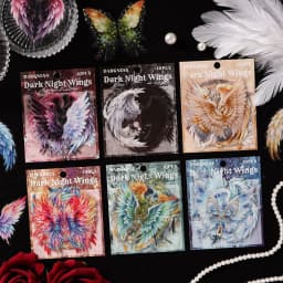 10pcs/1lot Kawaii Scrapbook Sticker Wings of the Dark Night Scrapbooking Supplies Planner Decorative Stationery Sticker