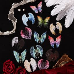 10pcs/1lot Kawaii Scrapbook Sticker Wings of the Dark Night Scrapbooking Supplies Planner Decorative Stationery Sticker