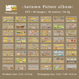 Journal GO 48pcs Autumn Picture Album Stickers Journal Diy Scrapbooking Supplies Diary Planner Album Aesthetic Stationery Decals