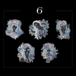 10Pcs/Bag Vintage Laser Animal Sticker Art Aesthetic Feather Hand Account Decoration Stationery Sticker 8 Styles