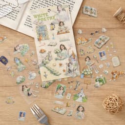 4sheets/1lot kawaii Stationery Sticker A Wandering Adventure junk journal Decorative Scrapbooking DIY Craft Sticker