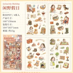 4sheets/1lot kawaii Stationery Sticker A Wandering Adventure junk journal Decorative Scrapbooking DIY Craft Sticker